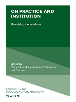 cover image of On Practice and Institution